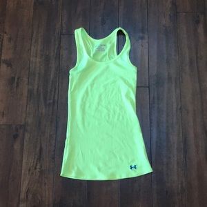 Neon yellow underarmour tank